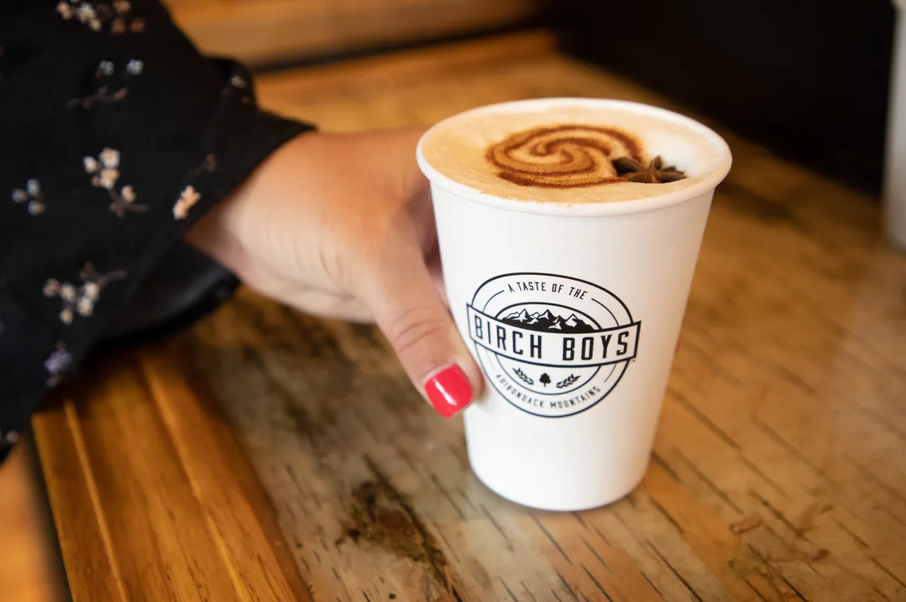 A locally made coffee in Tupper Lake.