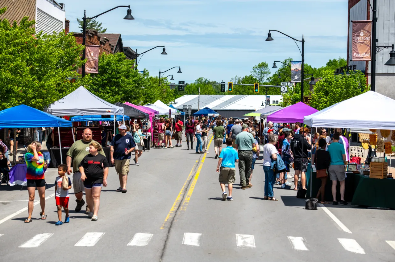 Party on Park Street in Tupper Lake.