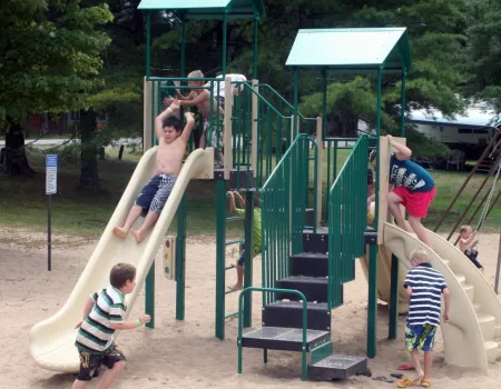 Little Wolf Park has an entire sliding complex.