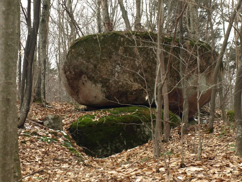 Balanced Boulder on Douglas Rock