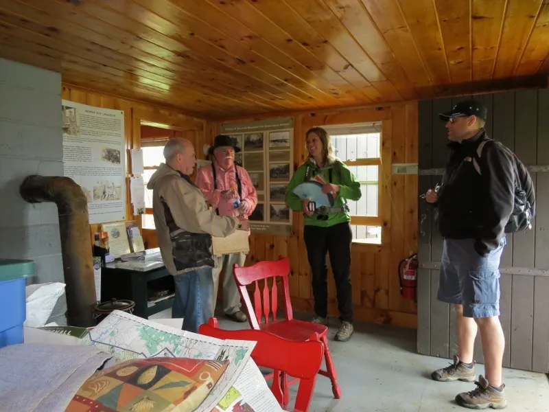 Inside the Mount Arab observer's cabin-museum