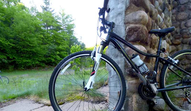 Parking my bike at Low's Manor