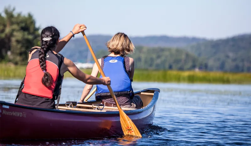 Paddling through the channel to Big Tupper Lake (ROOST/Shaun Ondak photo)