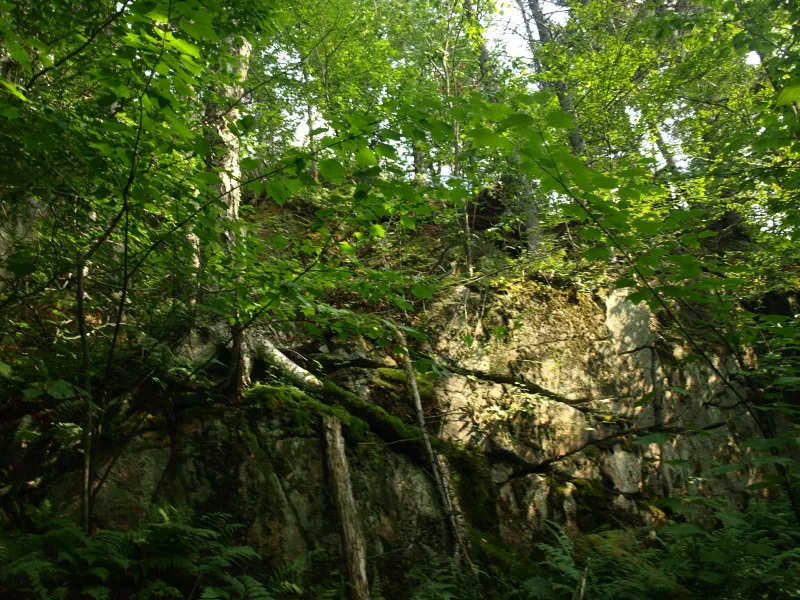 Climbing up Burnt Rock