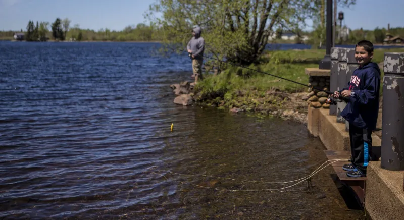 Fishing from Municipal Park.