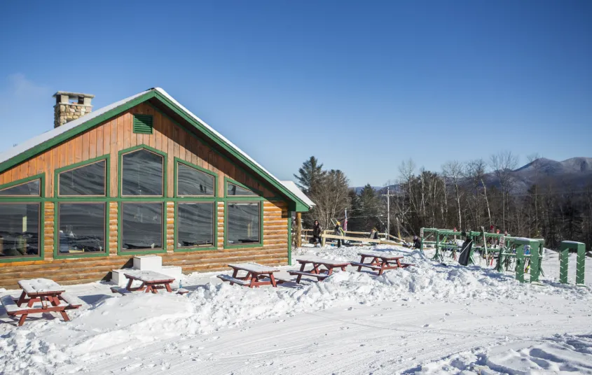 The large base lodge at Pisgah