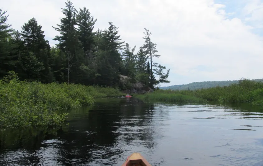 The view of High Rock from a kayak