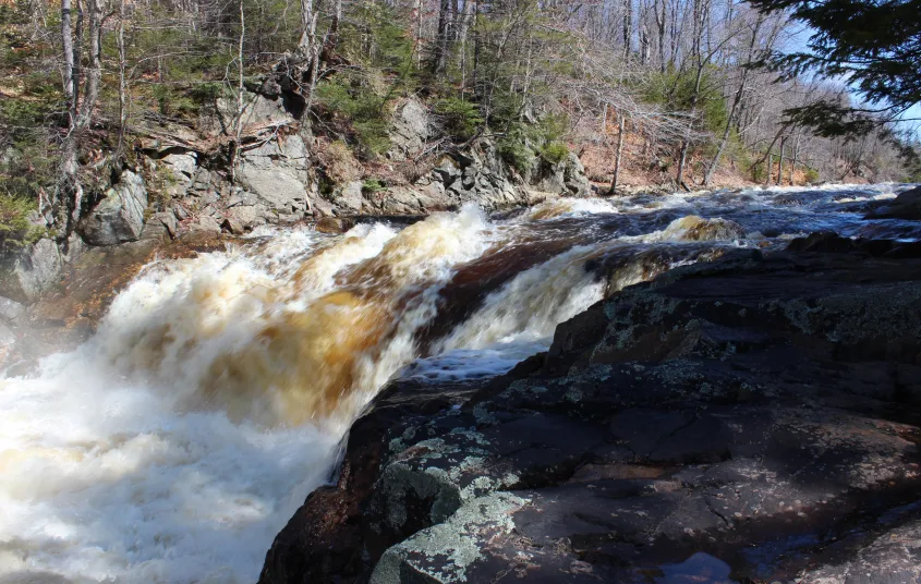 A raging cascade of water