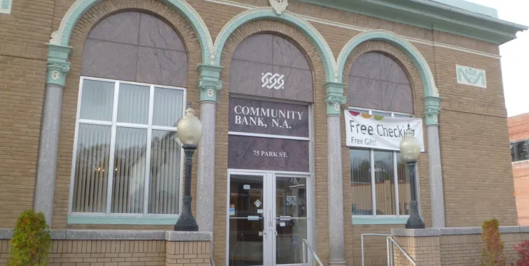 Front entry of Tupper Lake Branch of Community Bank