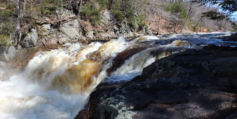 A raging cascade of water