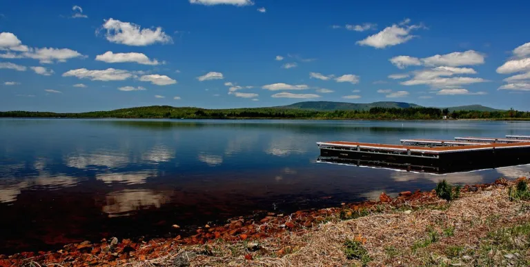 The always scenic Raquette Pond&#44; as seen from the docks.