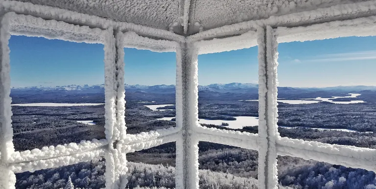 Winter from St Regis firetower's cab